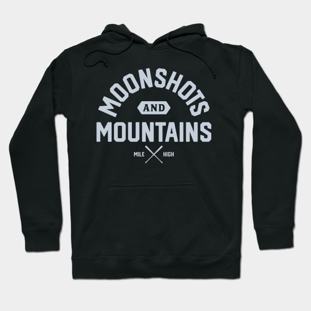 Colorado 'Moonshots and Mountains' Baseball Fan T-Shirt: Celebrate Mile High Baseball with a Rocky Mountain Twist! Hoodie by CC0hort